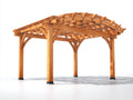 Pérgola de jardín de madera 300 x 300 x 250 cm - Marrón natural - Techo abierto de celosía con estructura reforzada