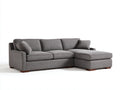 Sofá de esquina tapizado 272 x 170 x 86 cm - gris - diseño con chaise longue y asientos acolchados